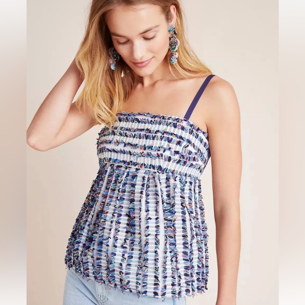 Anthropologie Multicolor Textured Tank Top